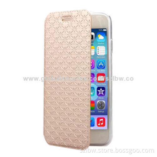 Luxury Leather Case for iPhone 6, Colorful Flip Leather Protective Case with High Quality
